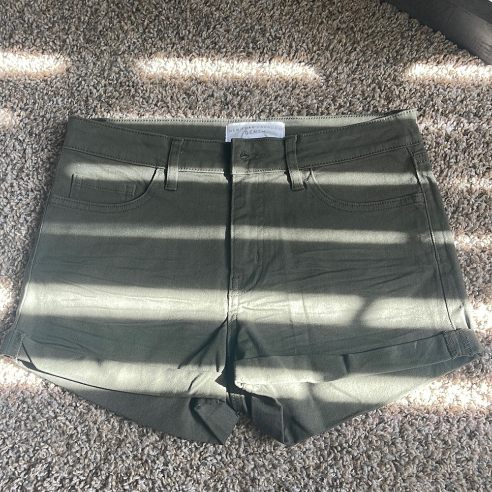 Hunter Green Jean Shorts